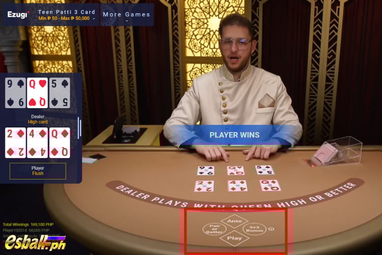 How to Play Ezugi Teen Patti Live-Side Bets