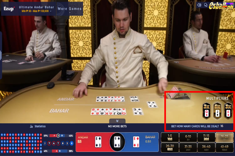 Ultimate Andar Bahar, Ezugi Andar Bahar Live Casino Games